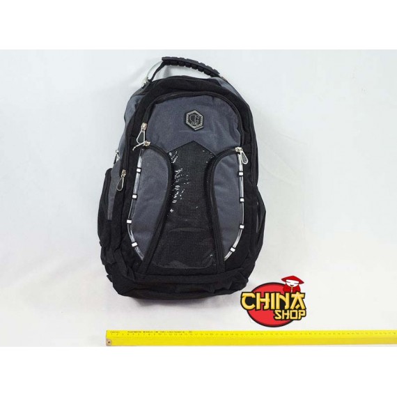 Mochila para Notebook/Laptop Executiva com Alça em Aço - Cinza/Preto